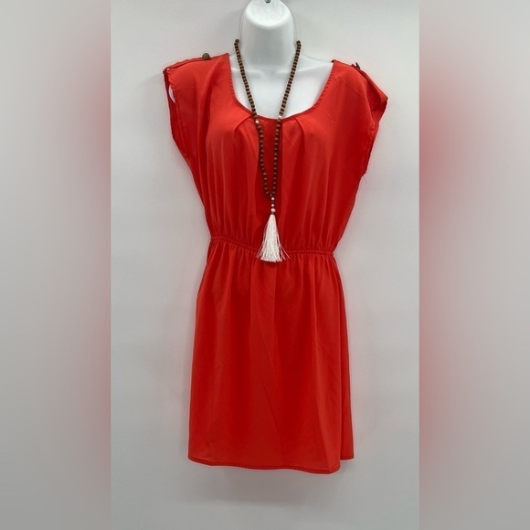 Soprano Reddish-Orange Sleeveless Dress – Preloved Size S - Picture 3 of 11